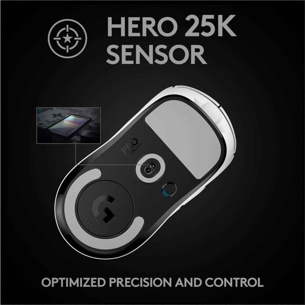 Mouse Logitech G Pro X Superlight Wireless Lightspeed Hero 25K White (910-005940) - Imagen 3
