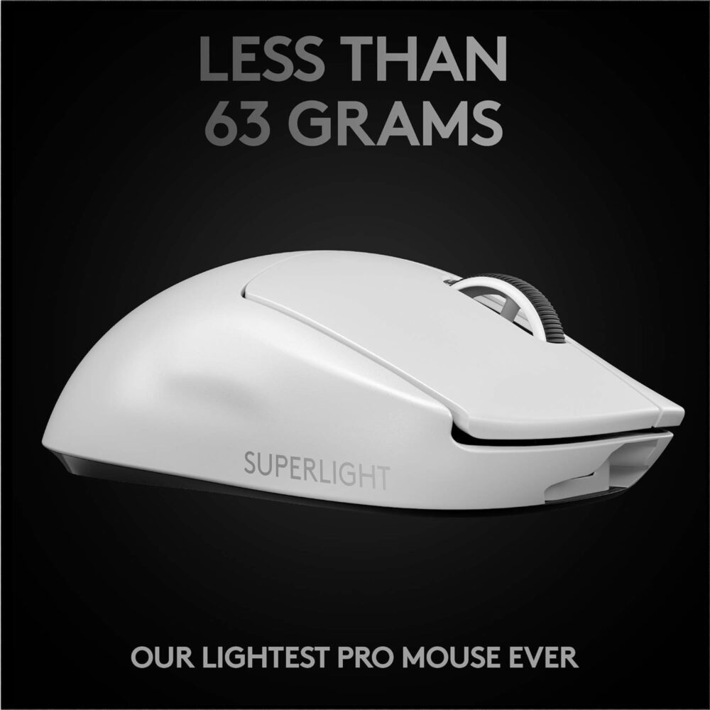 Mouse Logitech G Pro X Superlight Wireless Lightspeed Hero 25K White (910-005940) - Imagen 2