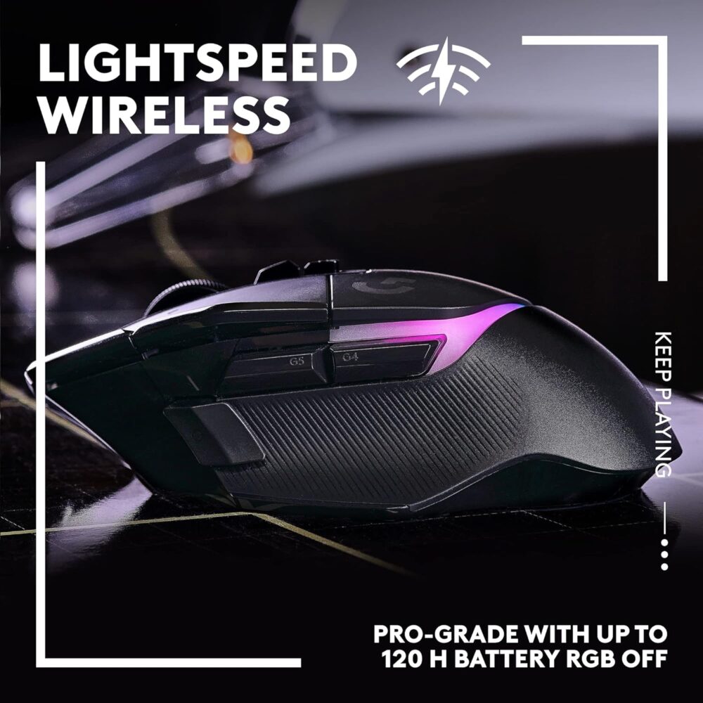 Mouse Logitech G502 X Plus Lightspeed Wireless 25K Dpi Lightsync Rgb Black (910-006160) - Imagen 4