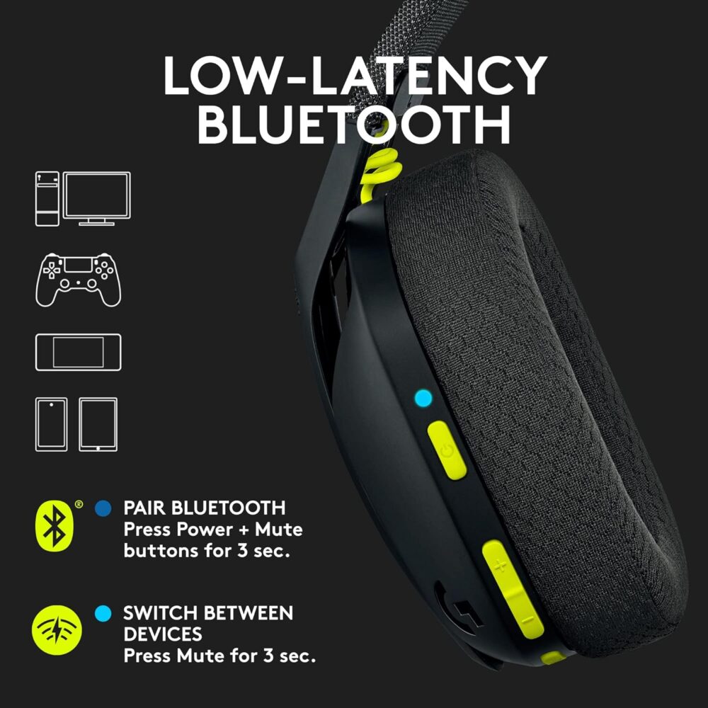 Audifono C/Microf. Logitech G435 Bt / Lightspeed Black (981-001049) - Imagen 3