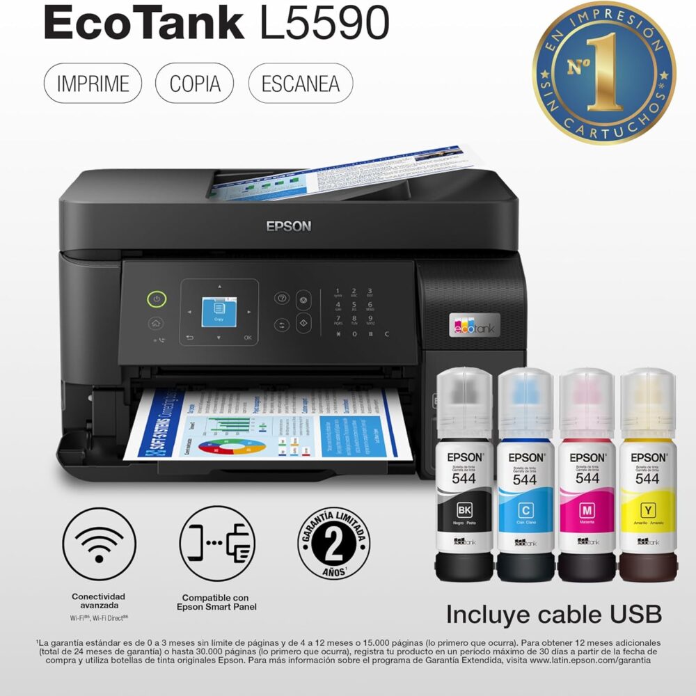 Impresora Epson L5590 Inalambrico Multifuncional ADF - Imagen 5