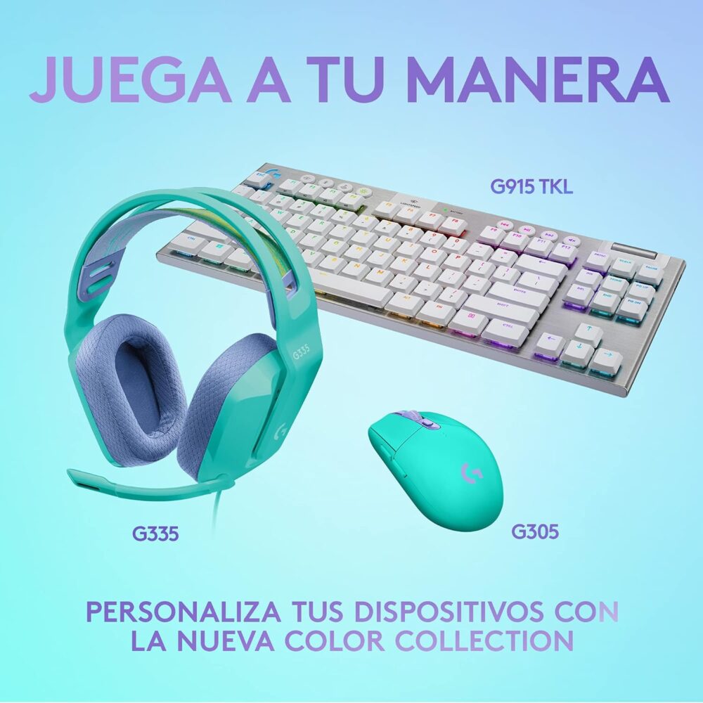 Audifono C/Microf. Logitech G335 Mint (981-001023) - Imagen 2