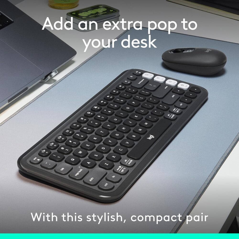 Teclado + mouse Logitech POP ICON COMBO Graphite - Imagen 9