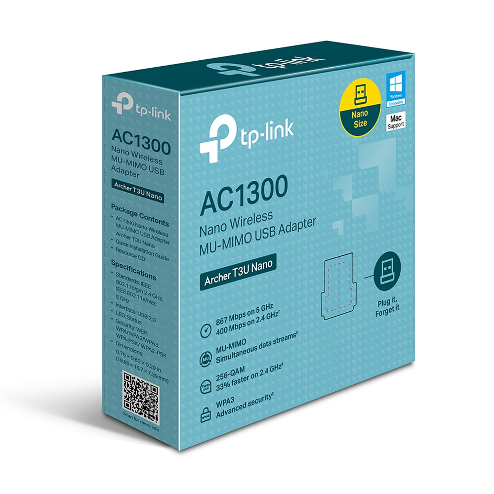 Adaptador TP-Link Archer T3U Nano AC1300 USB Wireless