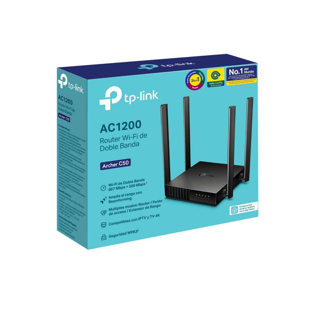 Router TP-Link Archer C50 Wireless Dual Band AC1200