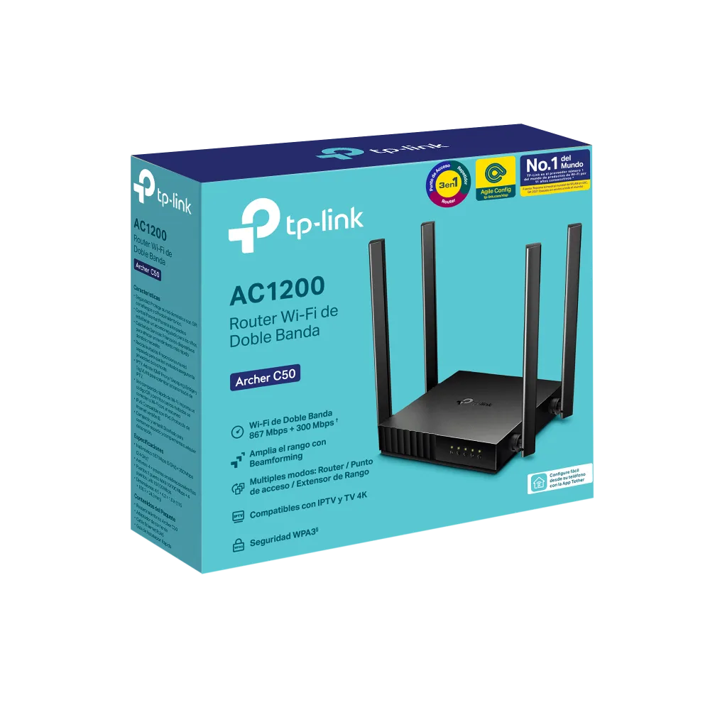 Router TP-Link Archer C50 Wireless Dual Band AC1200