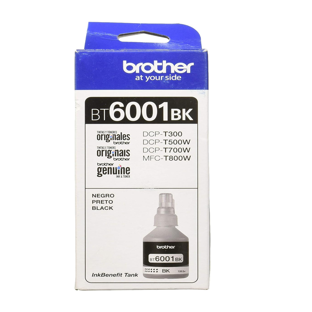 Tinta Brother Bt-6001Bk Black Dcp-T300W/500W/700W 1 Tinta Brother Bt-6001Bk Black Dcp-T300W/500W/700W - Imagen 1