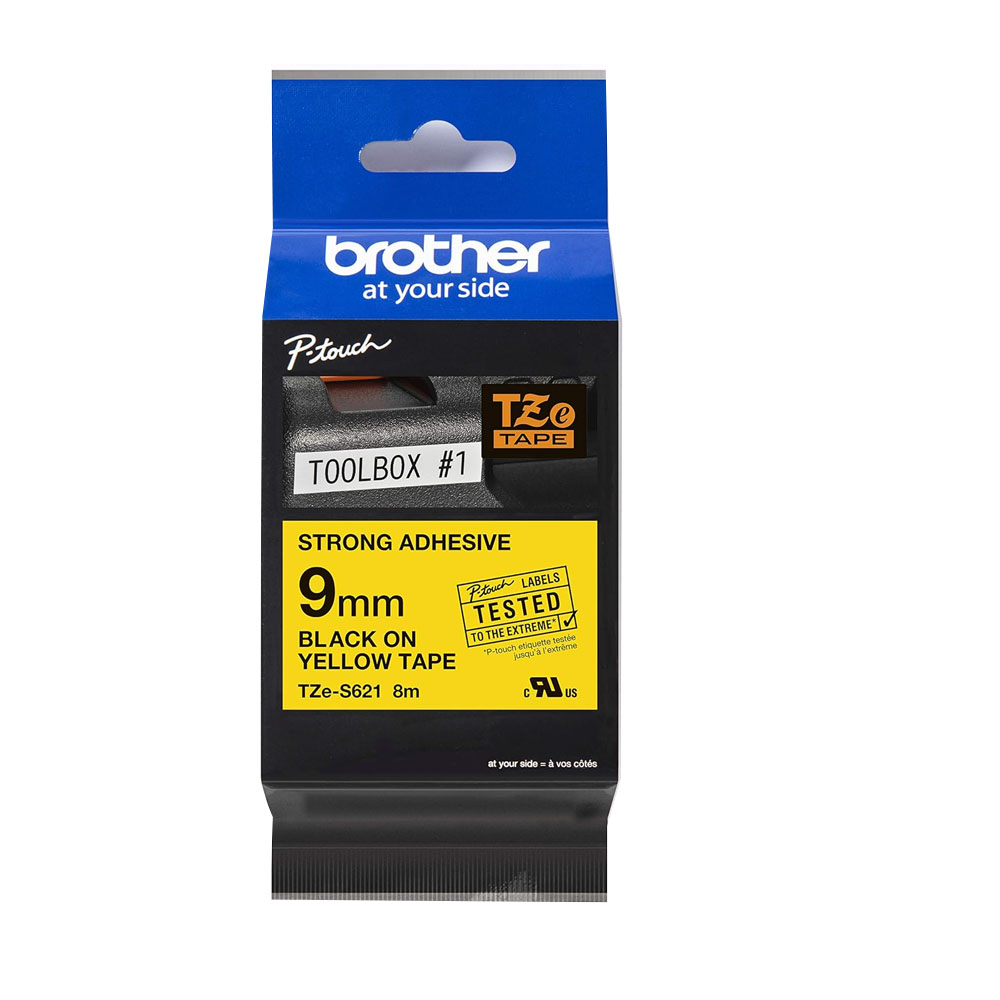 Cinta Brother Tze-S621 Black On Yellow 3/8" 1 Cinta Brother Tze-S621 Black On Yellow 3/8&Amp;Quot; - Imagen 1