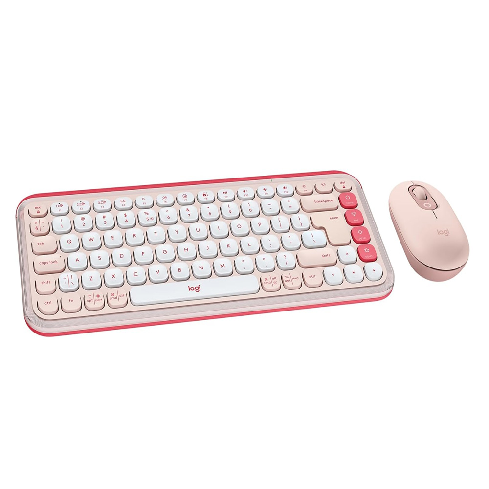 Teclado + Mouse Logitech POP ICON COMBO Rose
