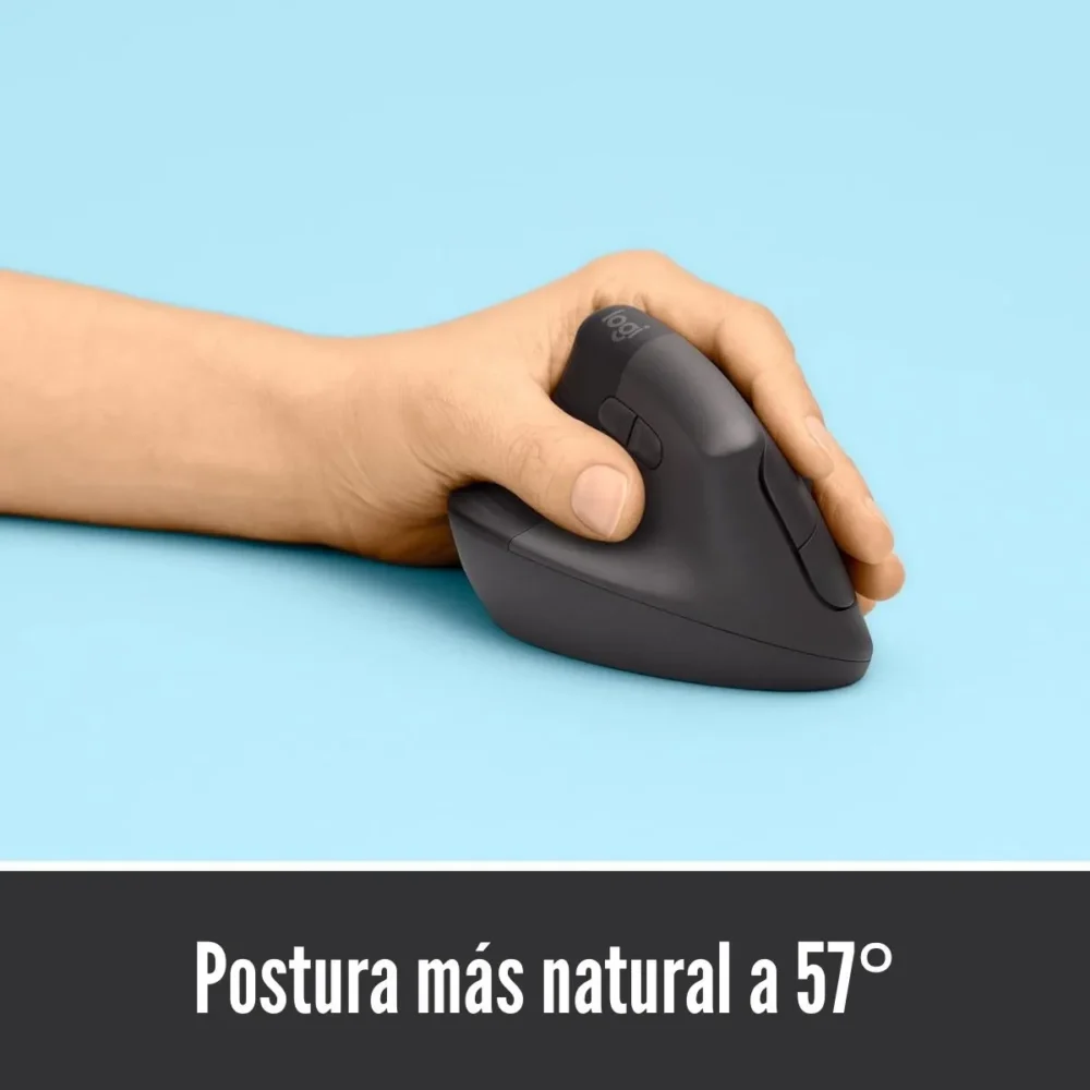 Mouse Logitech Lift Vertical Ergonómico Wireless Bluetooth Black - Imagen 5