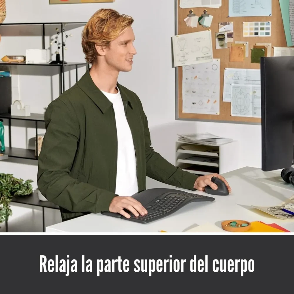 Mouse Logitech Lift Vertical Ergonómico Wireless Bluetooth Black - Imagen 3