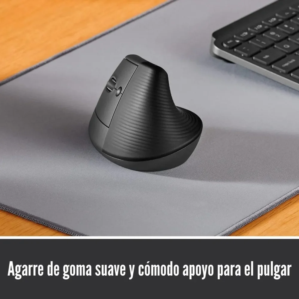 Mouse Logitech Lift Vertical Ergonómico Wireless Bluetooth Black - Imagen 4