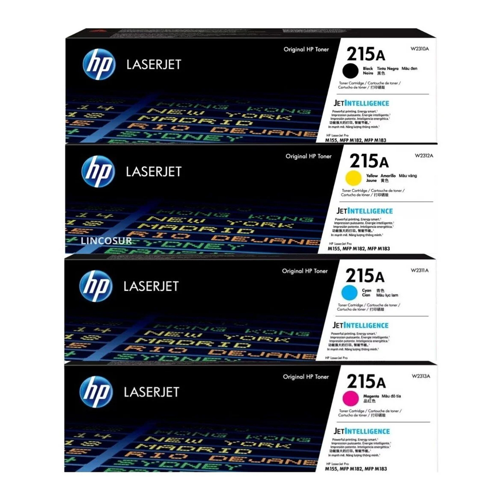Kit Toner HP 215A Cyan Magenta Amarillo Negro