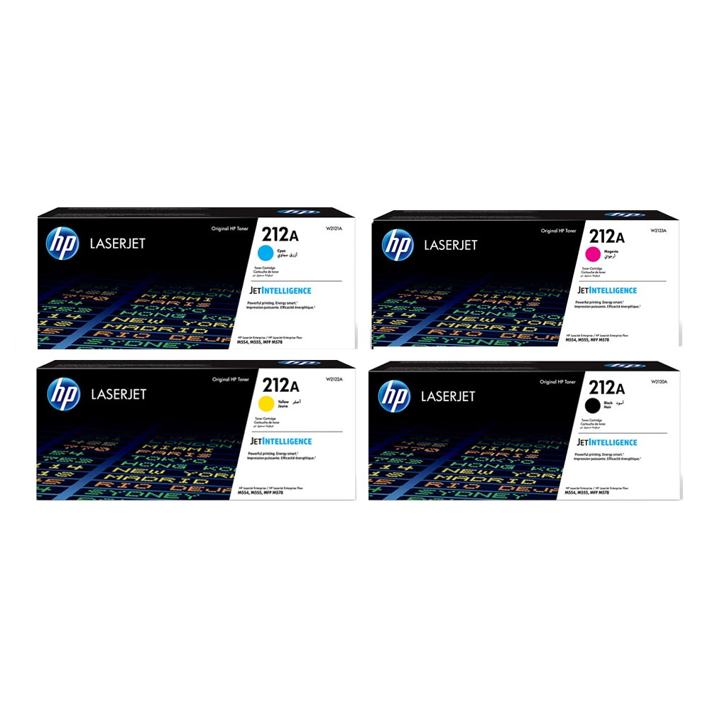 Kit de Toner HP 212A CMYK Pack 4 Colores LaserJet M554/M555/M578