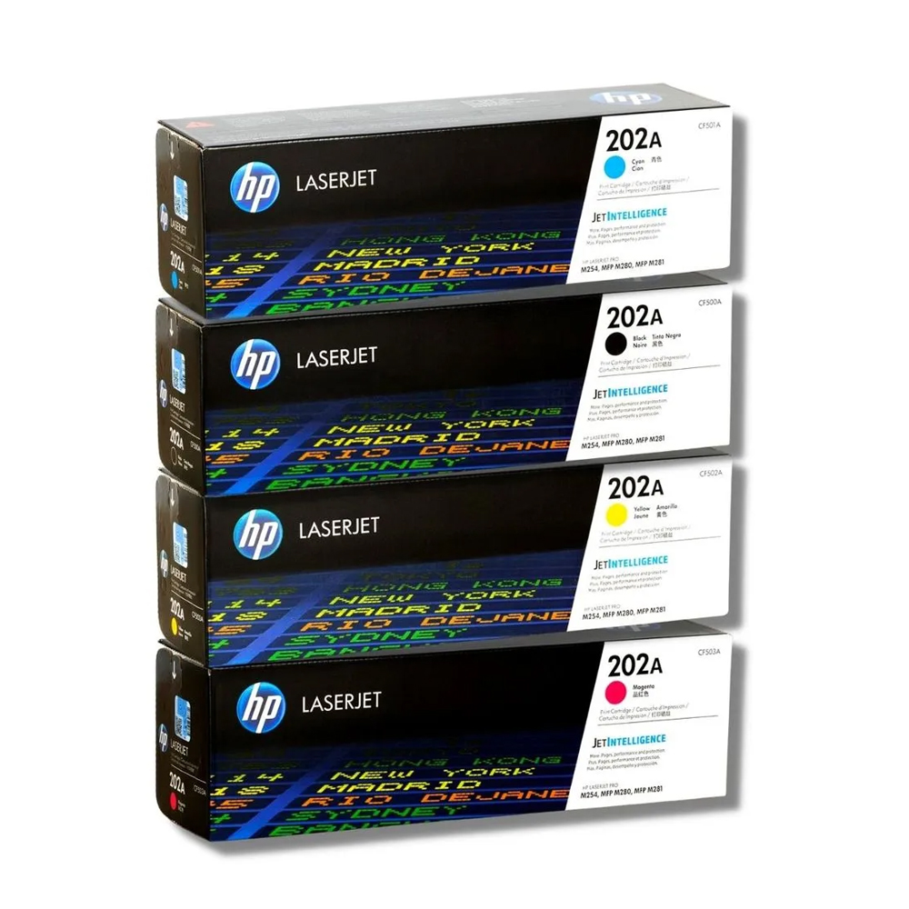 Kit de Toner HP 202A CMYK M281FDN M254nw M280nw
