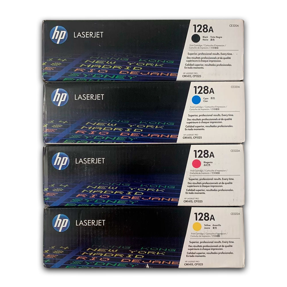 Kit de toner HP 128A CYMK CM1410 CM1415 Original
