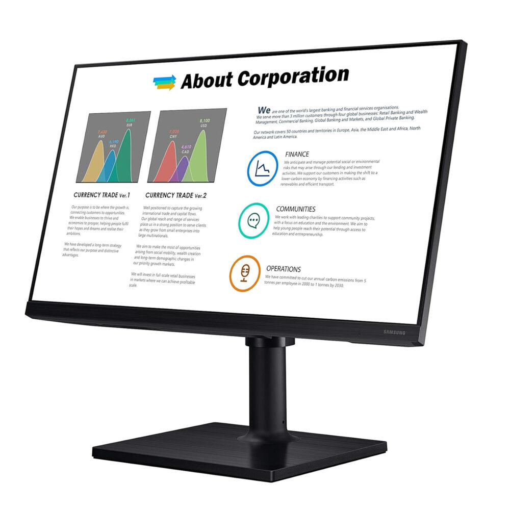 Monitor Samsung LF24T452FQNXGO 24" FHD LCD/LED IPS - HDMIx2, DP - Imagen 3