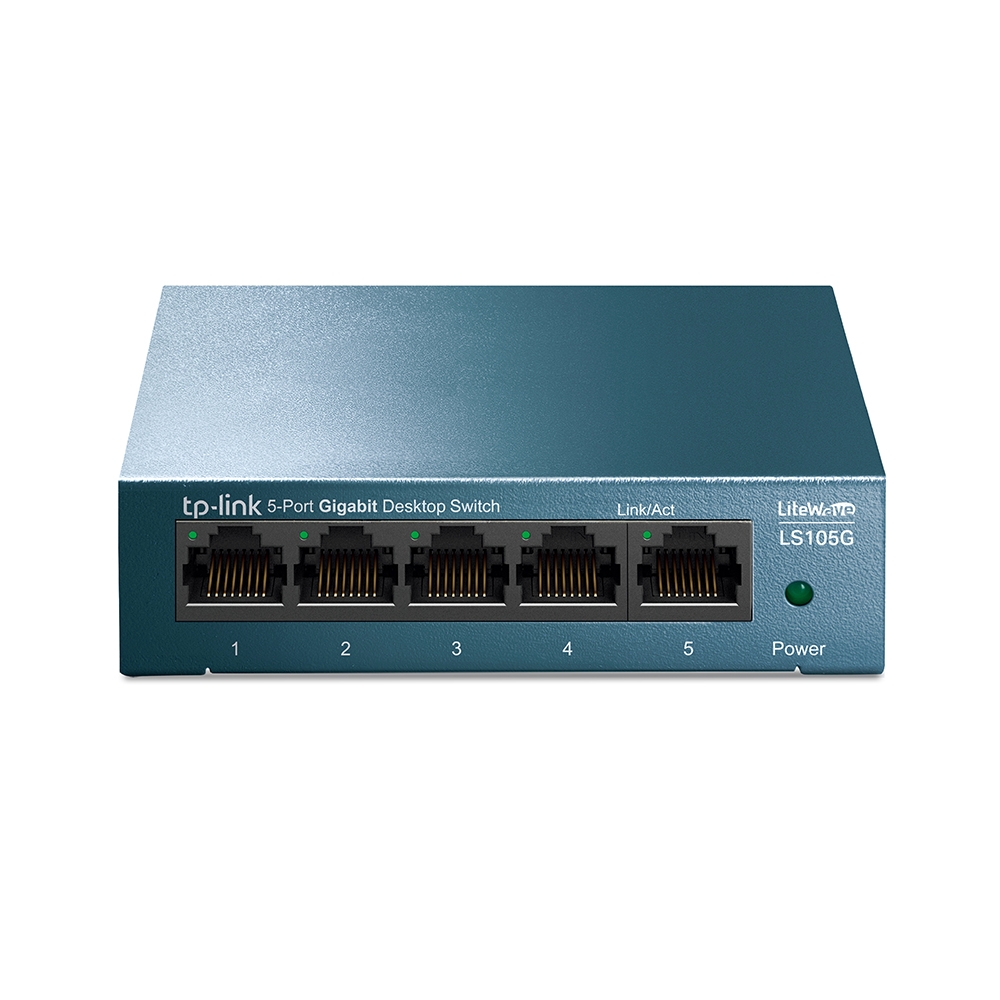Switch TP-Link 5 Puertos LS105G Gigabit 10/100/1000 Mbps. Metal