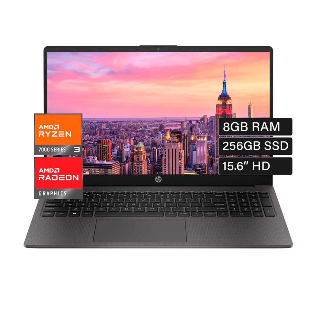 Laptop Hp 255 G10, Amd Ryzen 3 7320U, 8Gb Ddr4, 256Gb Ssd, 15.6"Led, Windos 11 Pro, 81U53L