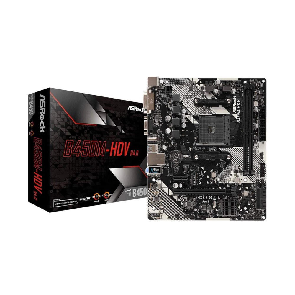 Mainboard Asrock B450M-Hdv R4.0 AM4, AMD