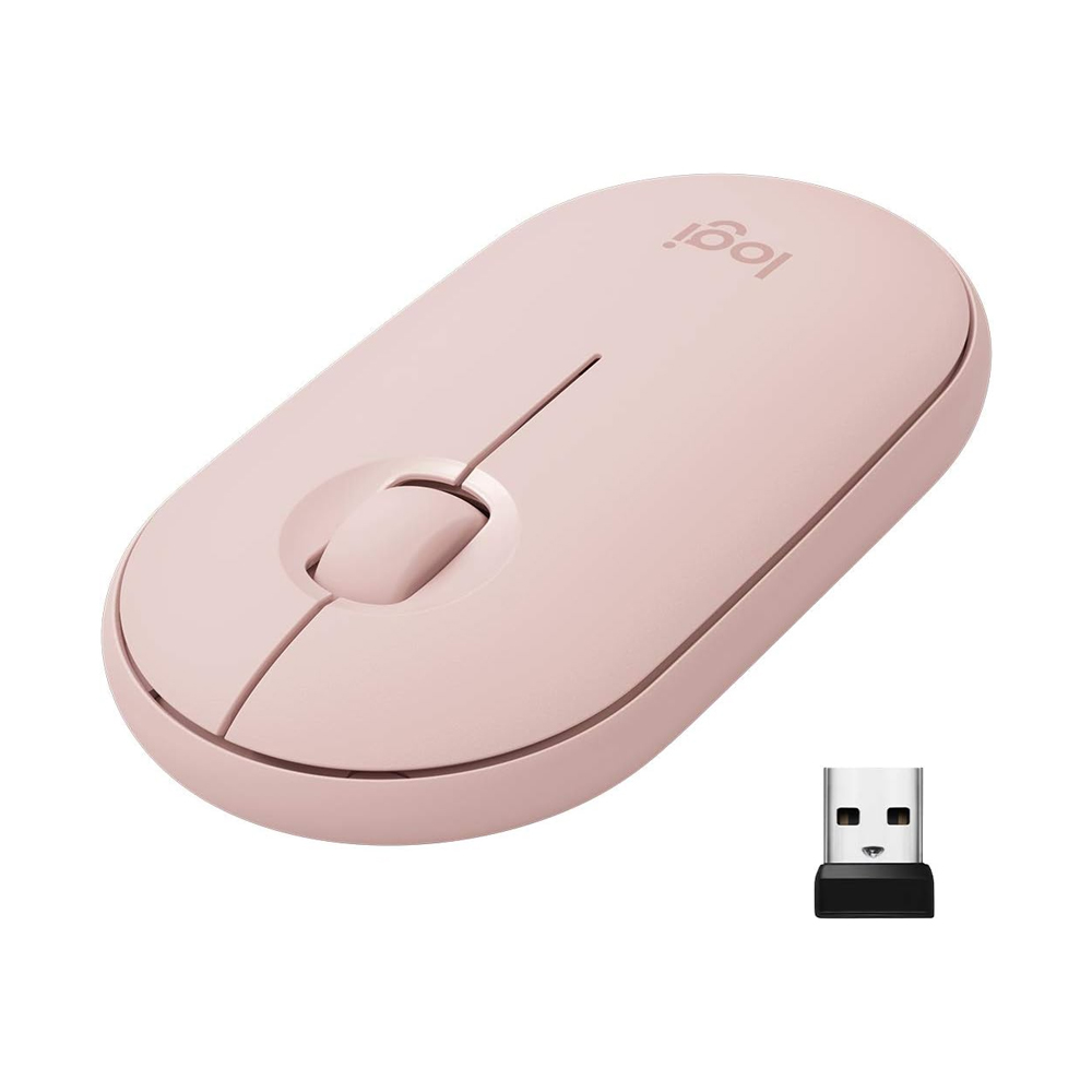Mouse Logitech Pebble M350 Silent Wireless/Bluetooth Rose (910-005769) - Imagen 1