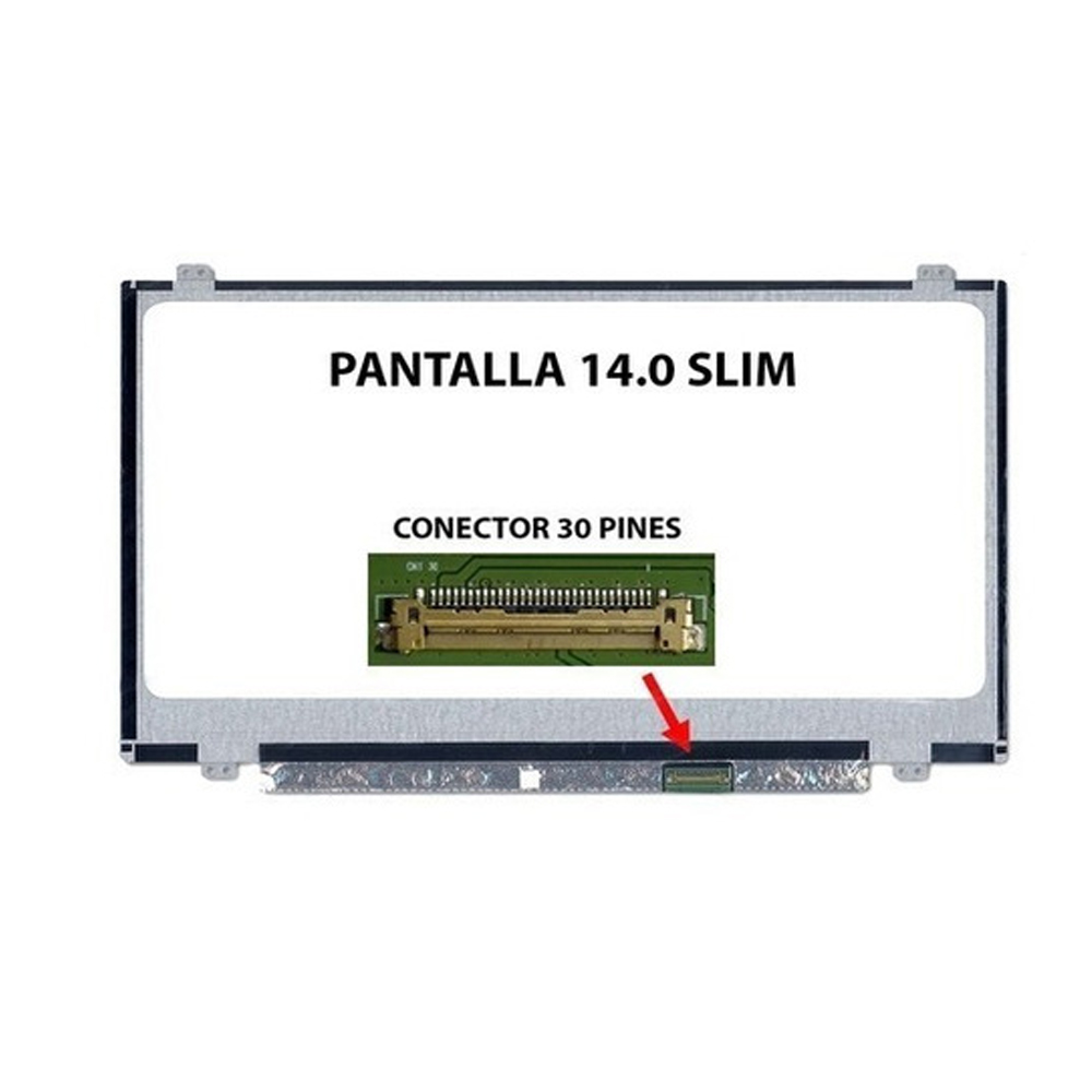 Pantalla Para Laptop 14 Pulgadas Slim 30 Pines Hd 1366 X 768