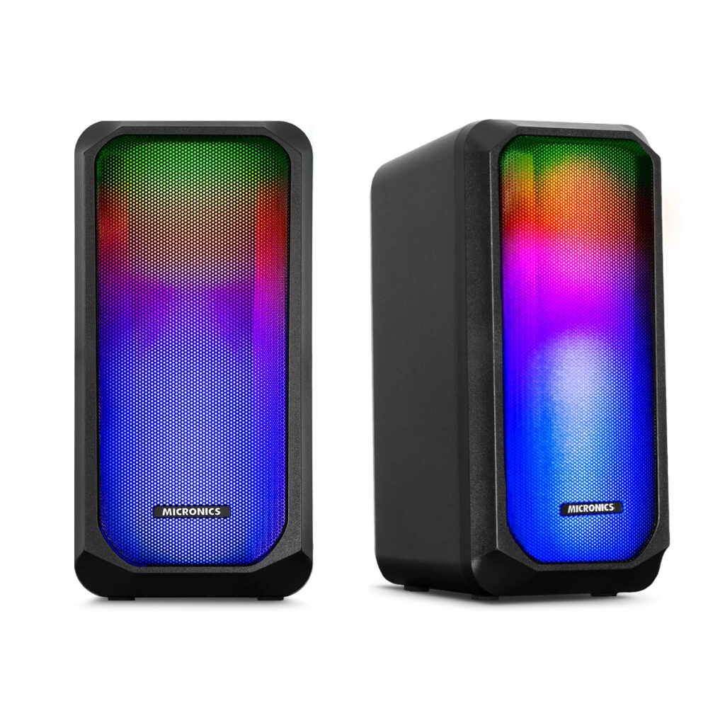 Parlantes Micronics Luxor MIC-S305 2.0 RGB 2.5" – 5W RMS