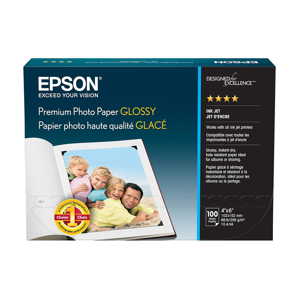 Papel Epson S041727 Glossy 4X6 100 Hojas 1 Papel Epson S041727 Glossy 4X6 100 Hojas - Imagen 1
