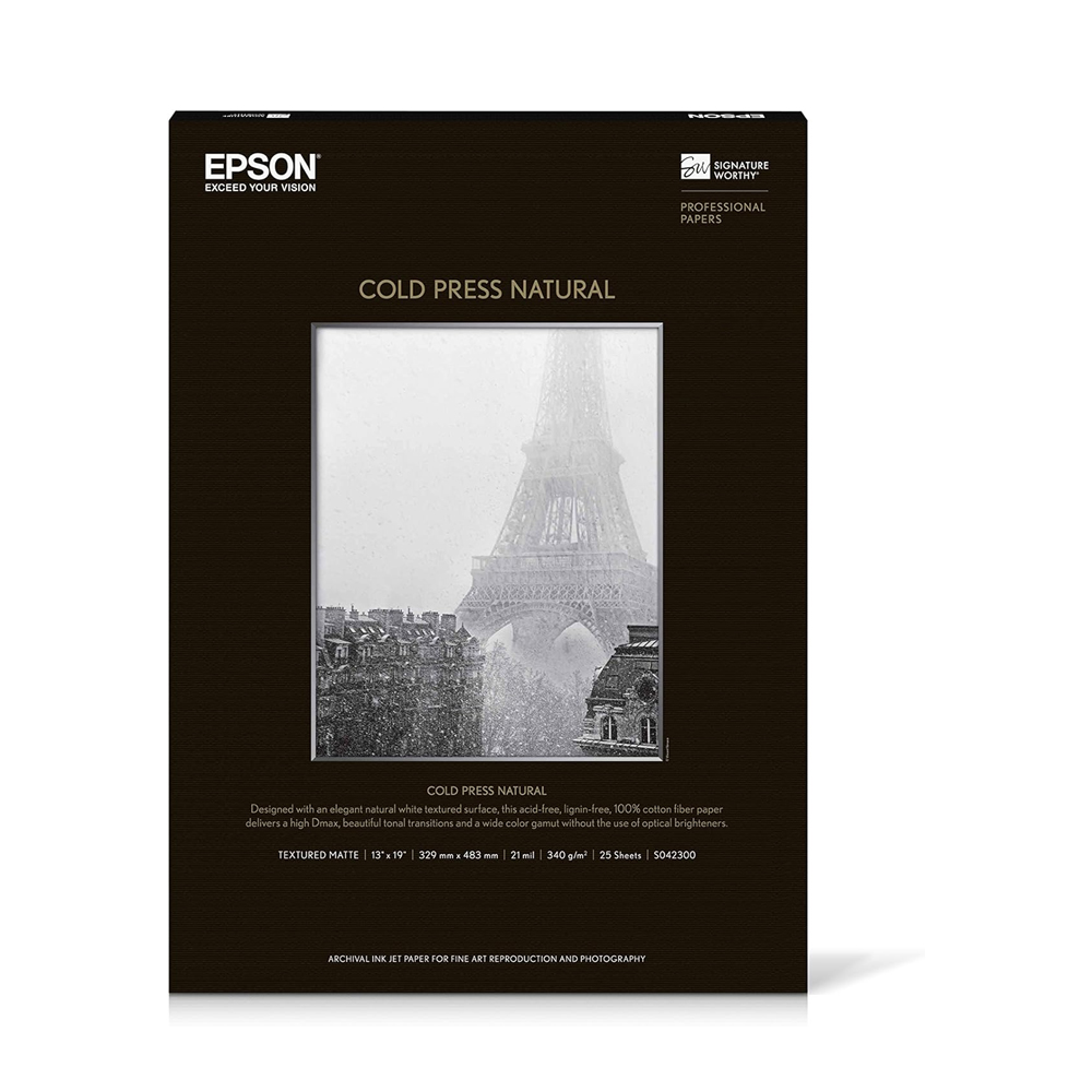 Papel Epson S042300 Cold Press Natural 13" X 19" 25 Pack