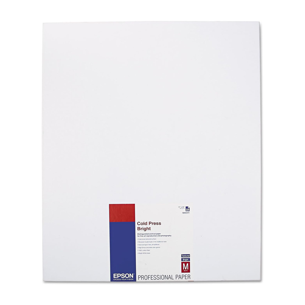 Papel Epson S042311 Cold Press Bright 17" X 22" 25 Pack