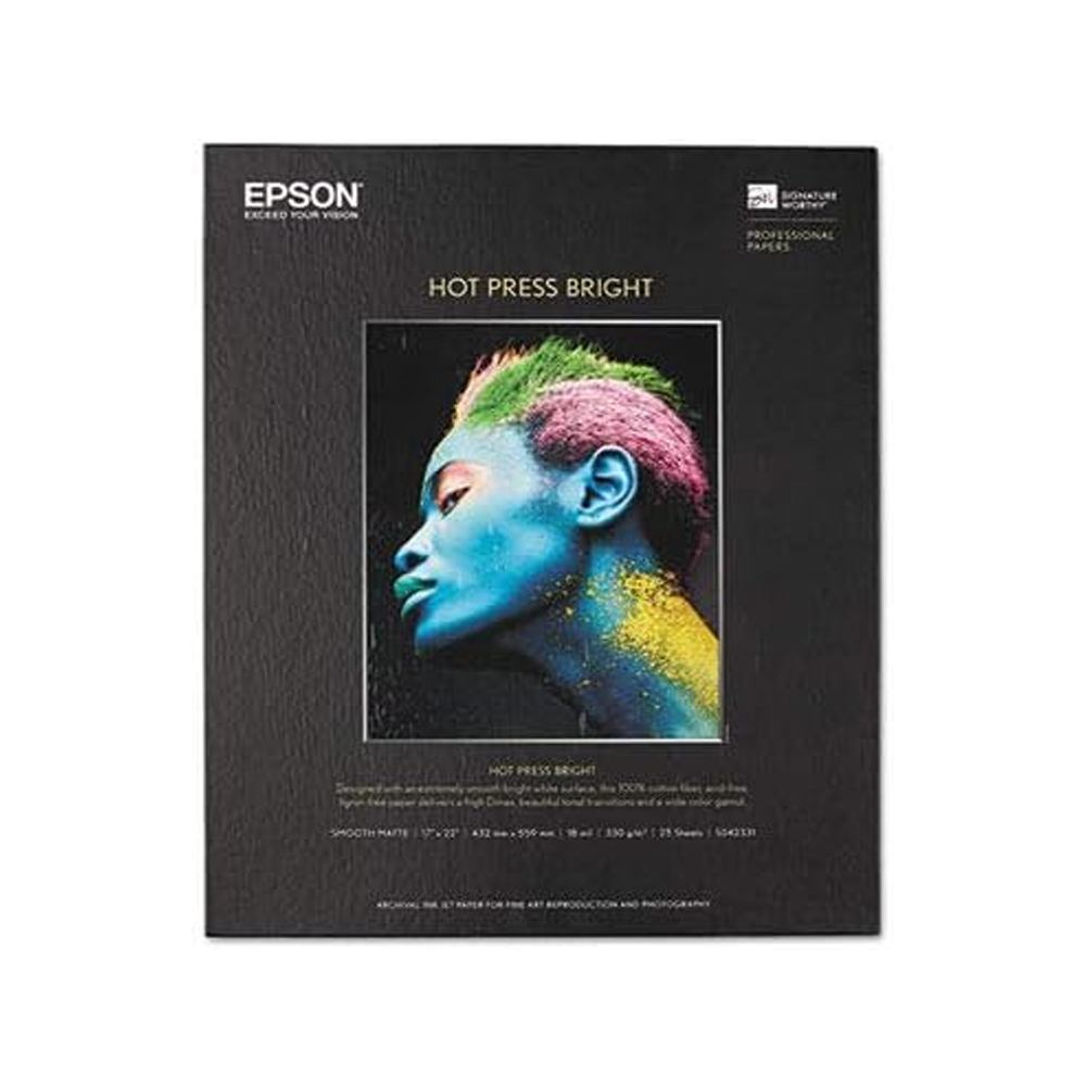 Papel Epson S042331 Hot Press Bright 17" X 22" X 25 Pack