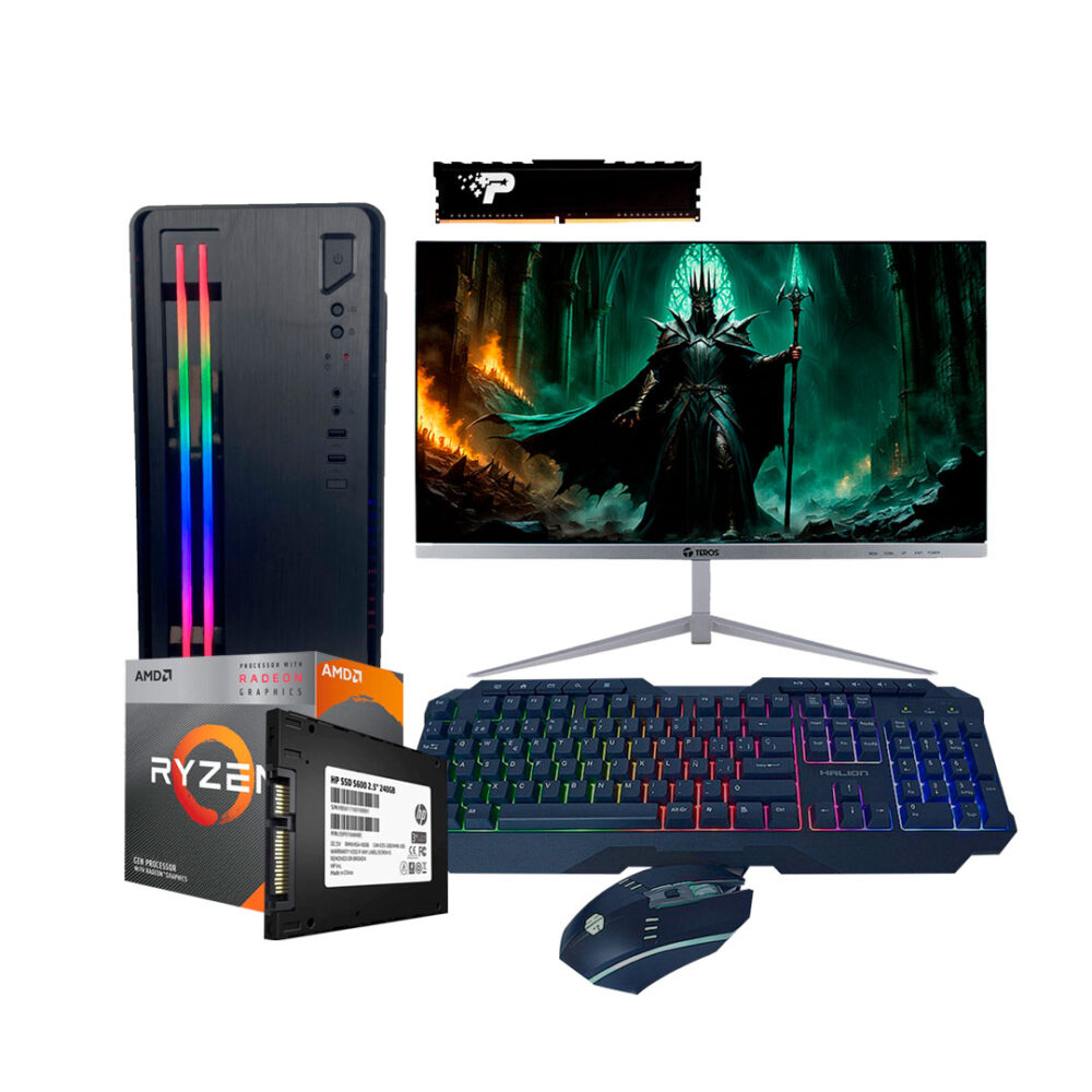 Pc Ryzen 3 3200G 8GB Ram SSD 240GB + Monitor 22" Win 11
