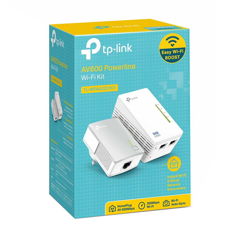 Kit Extensor TL-WPA4220KIT Powerline WiFi AV600 a 300 Mbps 1 Kit Extensor Tl-Wpa4220Kit Powerline Wifi Av600 A 300 Mbps - Imagen 1