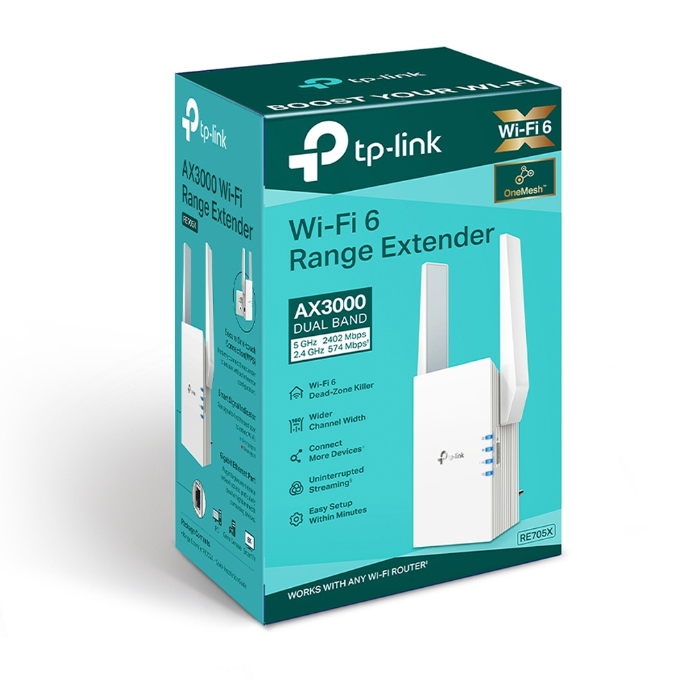 TP-LINK RE705X Repetidor de señal WiFi 6 AX3000. Doble banda