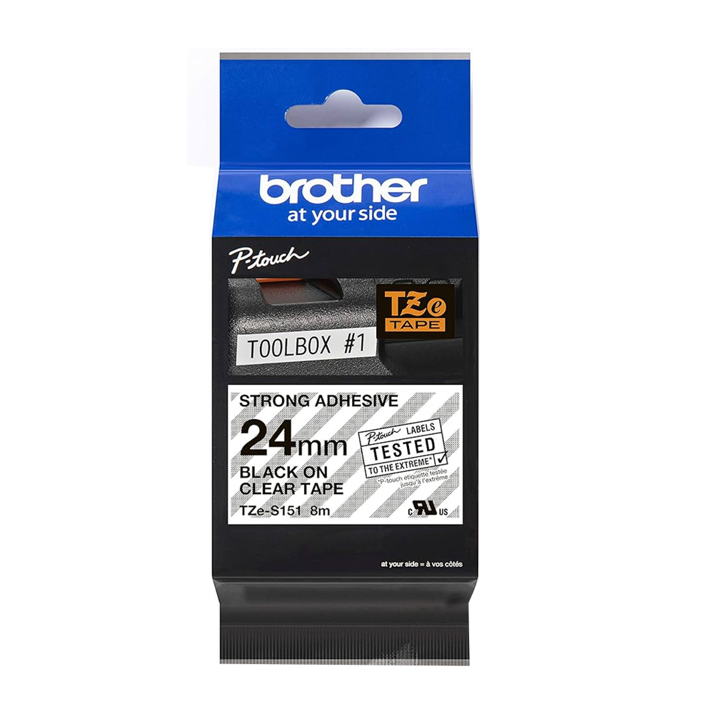 Cinta Brother Tze-S151 Black On Clear Industrial 1" (24 Mm) 1 Cinta Brother Tze-S151 Black On Clear Industrial 1&Amp;Quot; (24 Mm) - Imagen 1