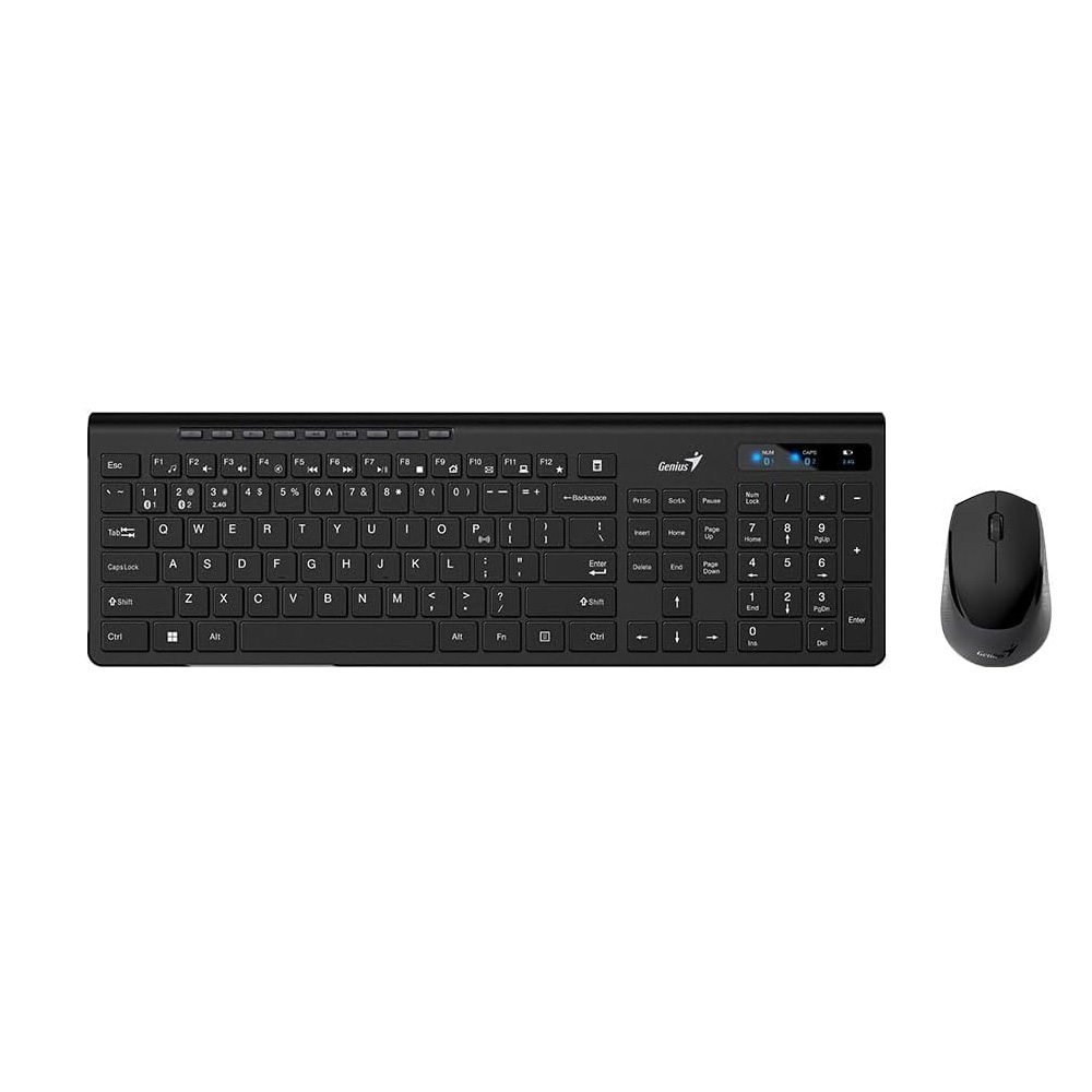 Teclado Genius + Mouse SlimStar 8230 Wireless/BT AI Copilot