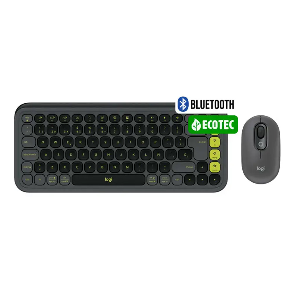 Teclado + mouse Logitech POP ICON COMBO Graphite