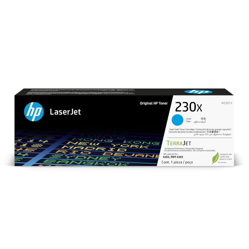 Toner HP 230X Cian (W2301X) LaserJet Pro 4303FDW/4203DW 5500 Pag.