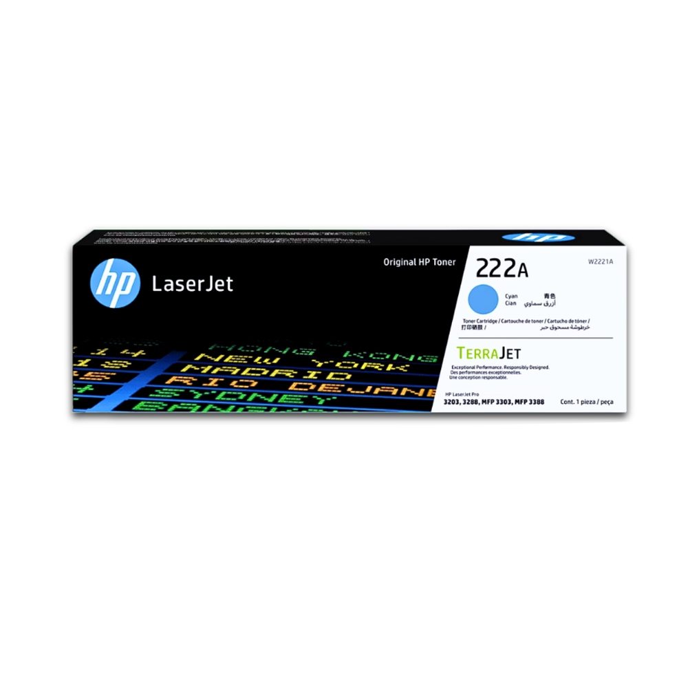 Toner HP 222A Cian LaserJet 3201, 3204, 3288, 3303, 3388 1.2K Pag