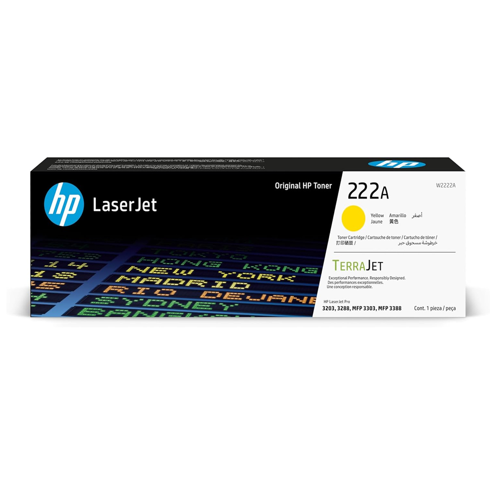 Toner HP 222A Yellow W2222A Original LaserJet LJ M3303 1200 Páginas