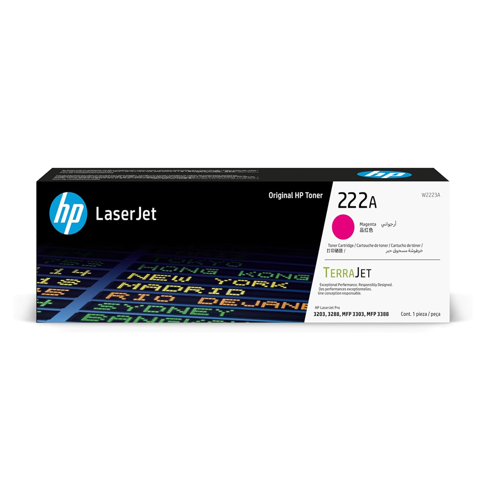 Toner HP 222A Magenta W2223A Original Para LaserJet 3201, 3303, 3388 – 1.2K Páginas