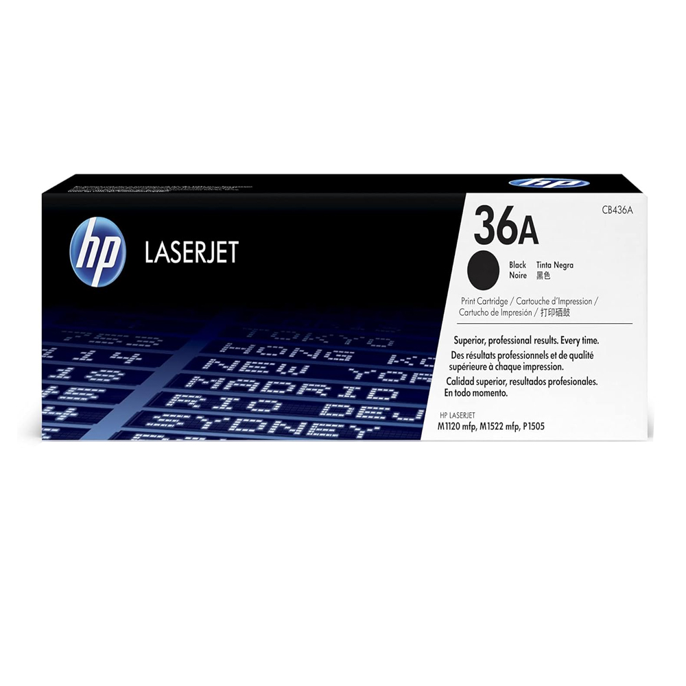 Toner HP 36A Negro (CB436A) LaserJet P1505/M1522MFP/M1120MFP/M1522N 2000 Pag.