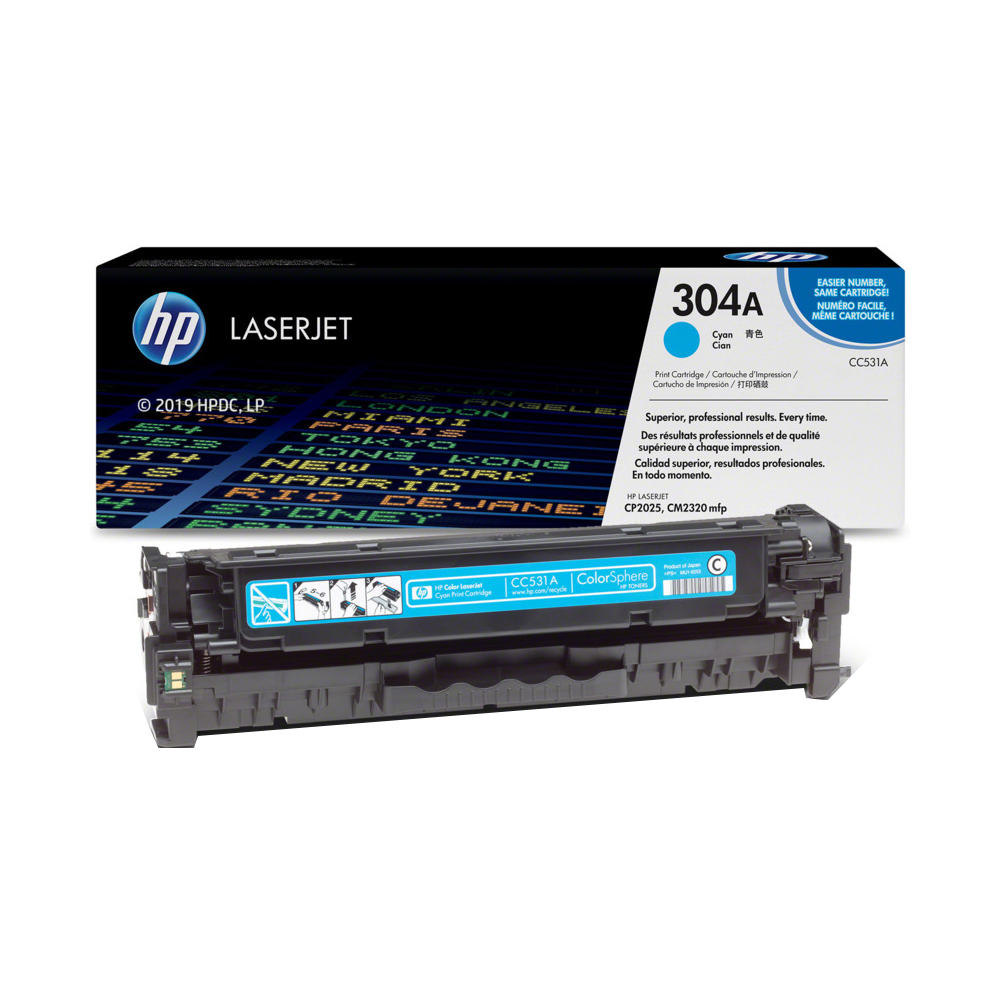 Toner HP 304A Cian (CC531A) LaserJet CP2025/CM2320 2800 Pag.