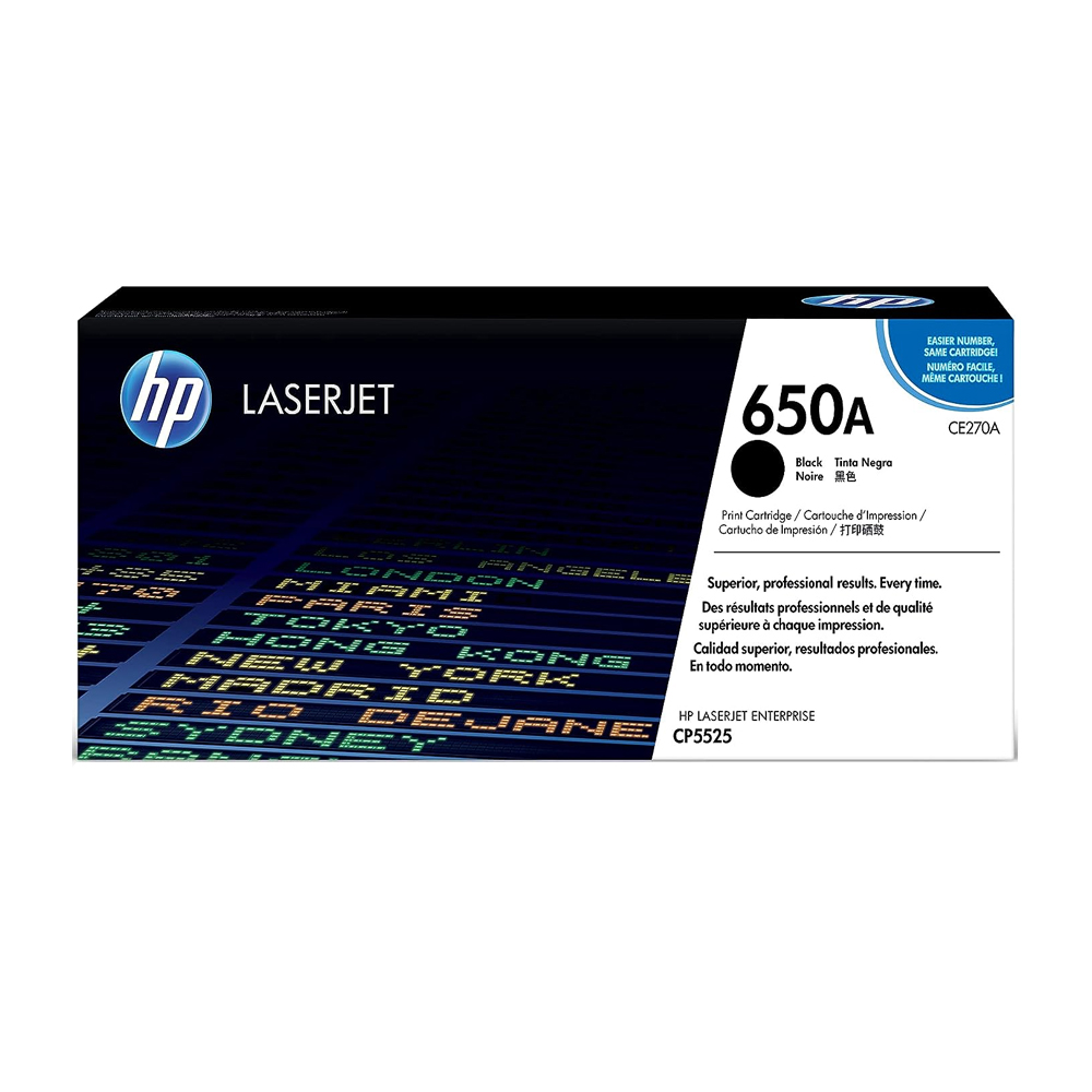 Toner Hp Ce270A (650A) L.J. Cp5525 Negro 1 Toner Hp Ce270A (650A) L.j. Cp5525 Negro - Imagen 1
