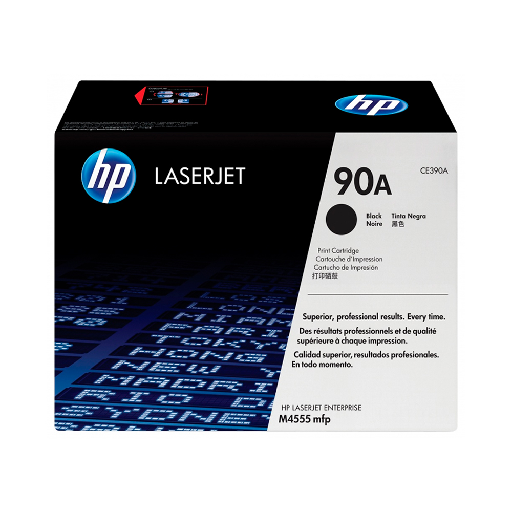 Toner HP CE390A (90A) L.J.4555 Black (10K Pag)