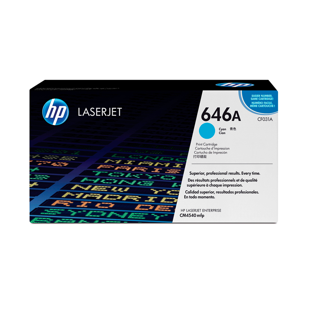 Toner Hp CF031A (646A) L.J. Cm4540 Cyan - Imagen 1