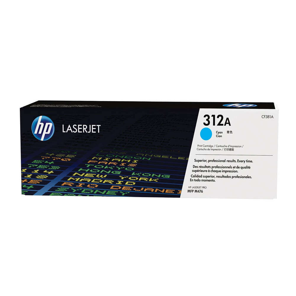 Toner HP 312A Cian (CF381A) LaserJet Pro M476nw/M476dw 2700 Pag.