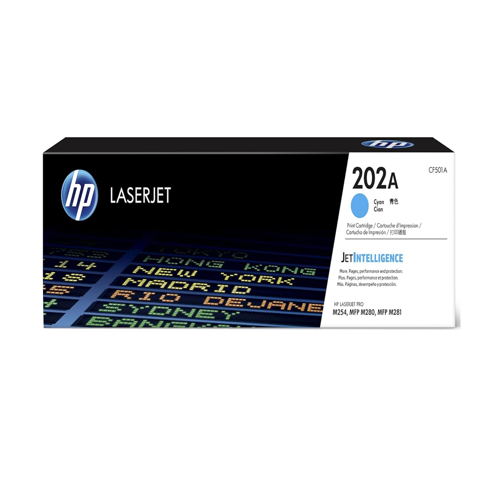 Toner HP 202A Cian (CF501A) LaserJet M254/M281 1300 Pag.