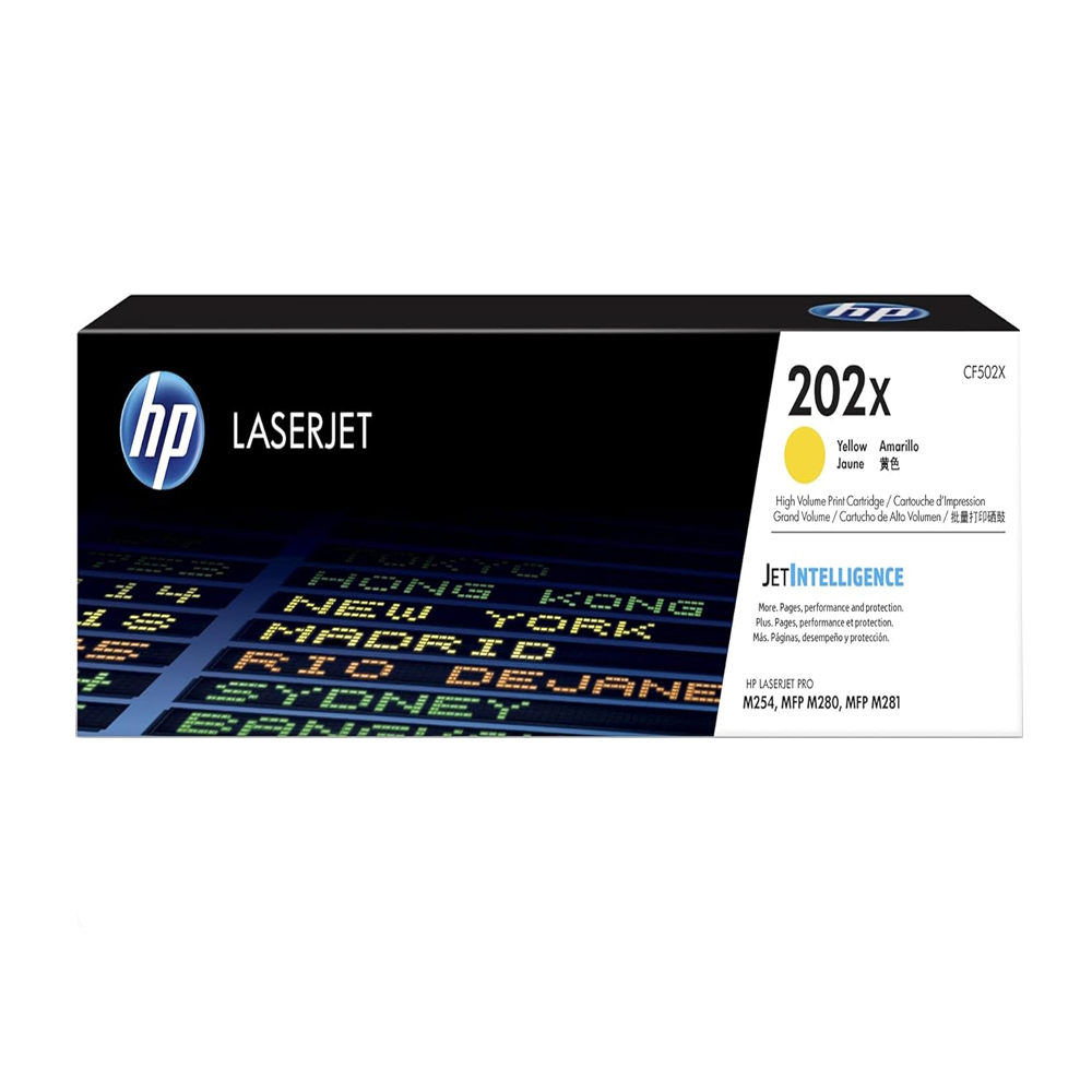 Toner HP 202X Yellow (CF502X) LaserJet M254/M281 2500 Pag.