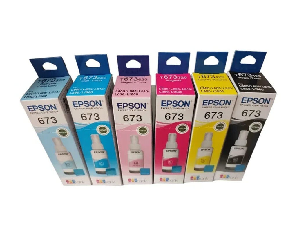 Kit de Tinta Epson T673 Para Epson  L800 L805 L810 L1800 L850